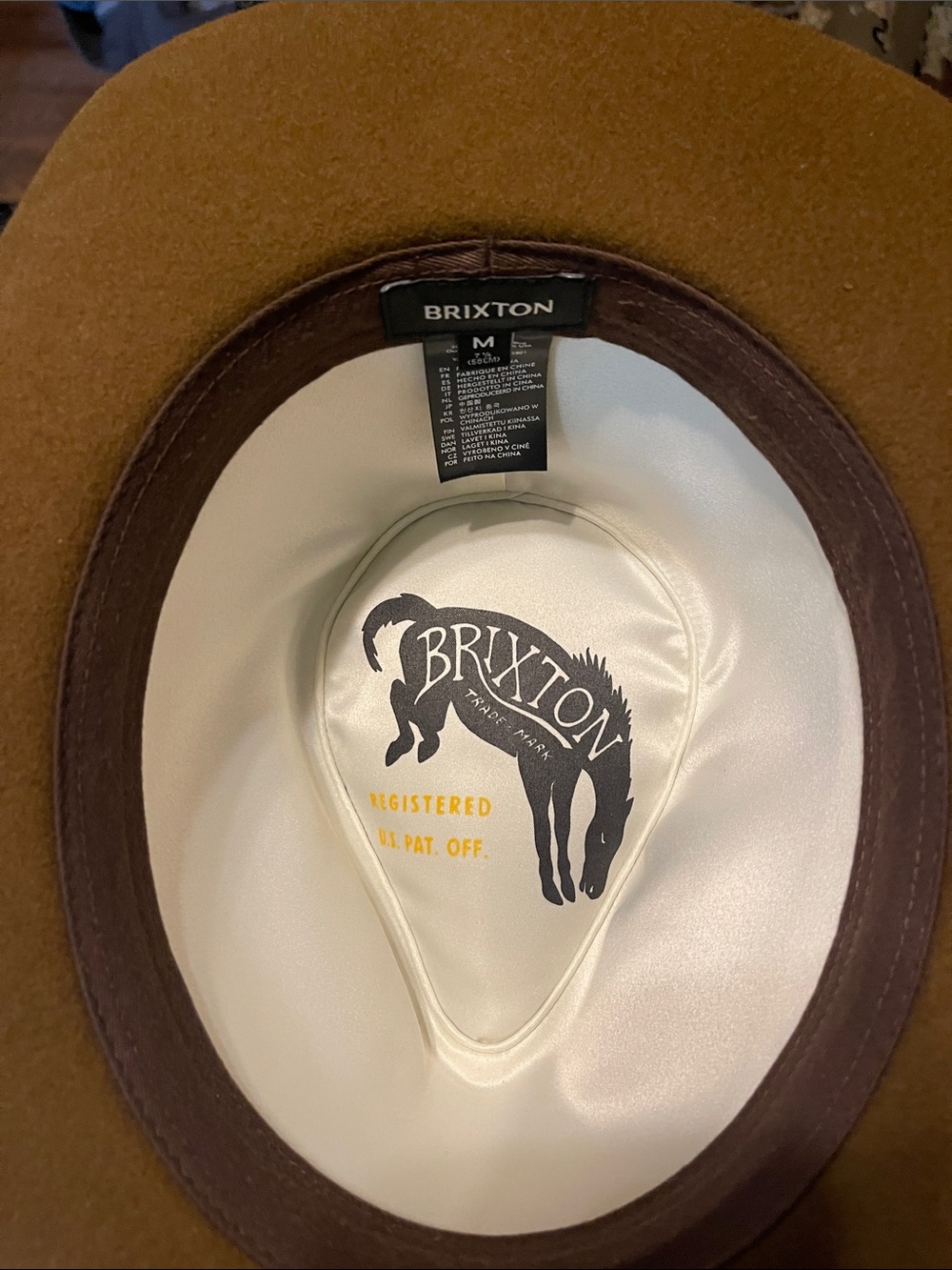 Brixton Men’s Felt Fedora Hat — Brown/Tan